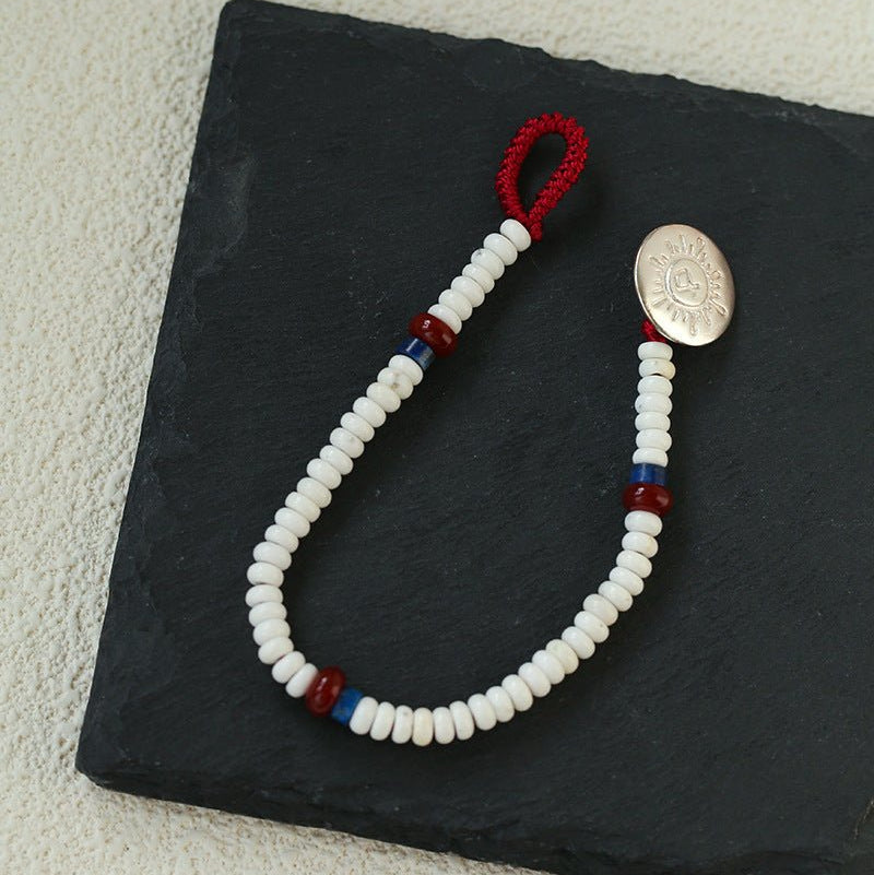 Totem White Turquoise Sterling Silver Bracelet - floysun