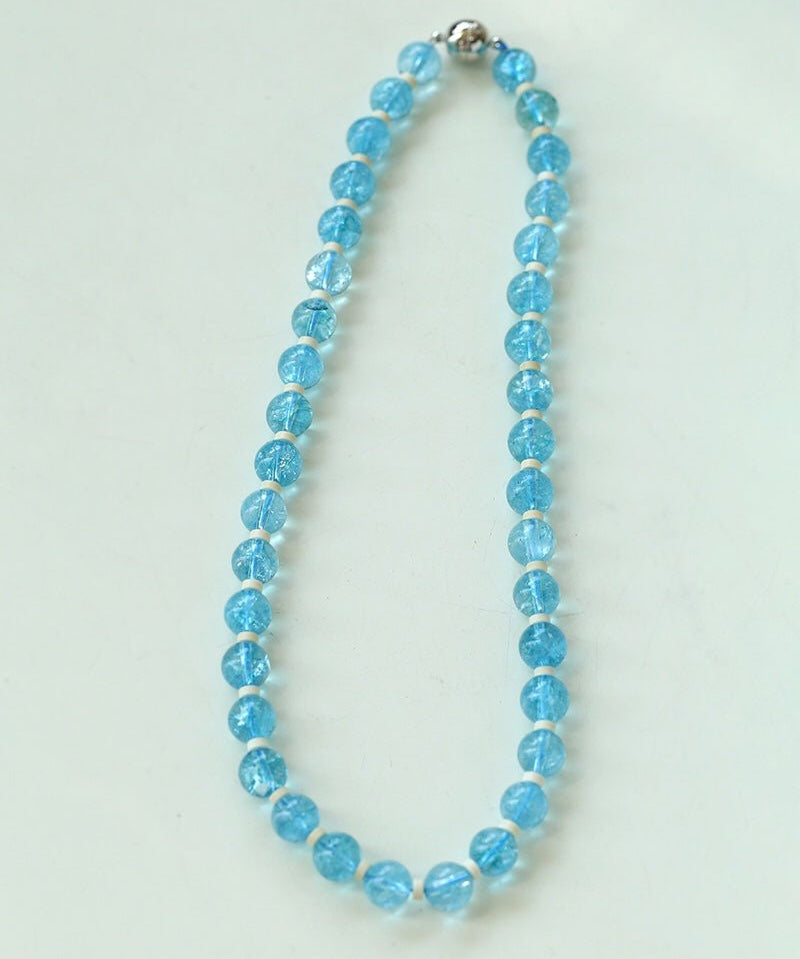 Tranquil Sky Blue Burst Crystal Necklace - floysun