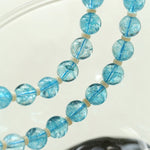 Tranquil Sky Blue Burst Crystal Necklace - floysun