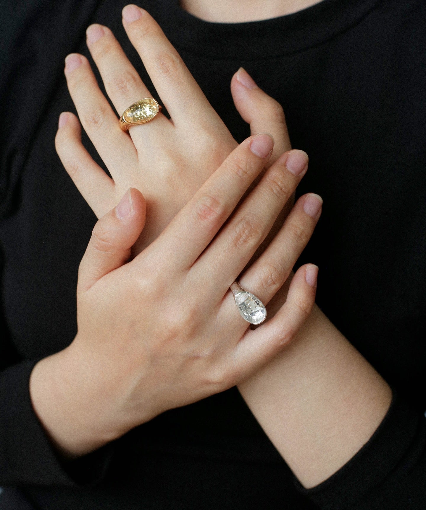 Transparent Crystal Open Ring - floysun