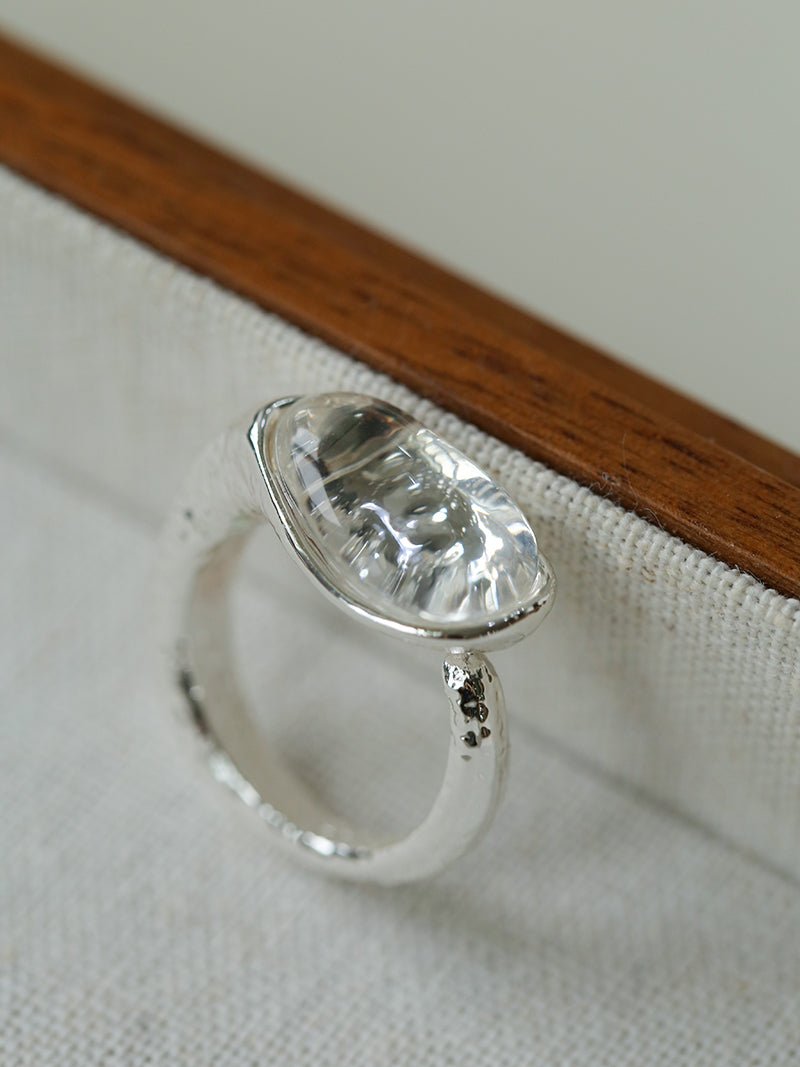 Transparent Crystal Open Ring - floysun