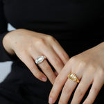 Transparent Crystal Open Ring - floysun