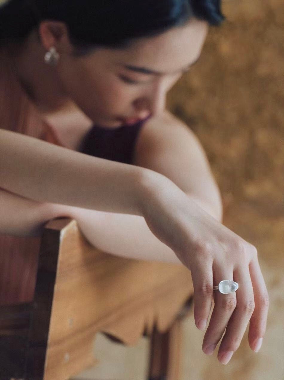 Transparent Crystal Open Ring - floysun