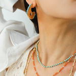 Tribal Echo Carved Totem Cutout Earrings - Gold - floysun