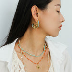 Tribal Echo Carved Totem Cutout Earrings - Gold - floysun