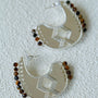 Tribal Echo Carved Totem Cutout Earrings - Silver - floysun