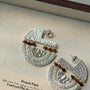 Tribal Echo Totem Stone Hoop Earrings - Silver - floysun