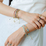 Tribal Totem Adjustable Beaded Ring - Lapis Lazuli - floysun