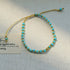 Tribal Totem Colorful Gemstone Braided Adjustable Bracelet - Green Garnet - floysun