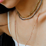 Tribal Totem Colorful Gemstone Braided Adjustable Necklace - Green Garnet - floysun