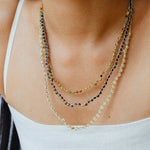Tribal Totem Colorful Gemstone Braided Adjustable Necklace - Green Garnet - floysun