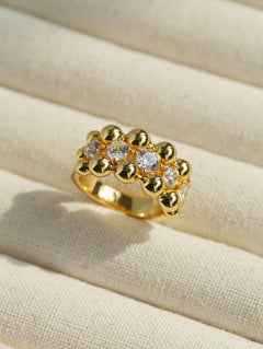 Triple Layer Classic Bubble Diamond Ring - floysun