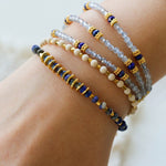 Triple - Strand Lapis & Labradorite Bracelet - floysun