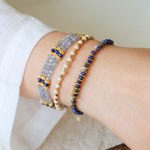 Triple - Strand Lapis & Labradorite Bracelet - floysun