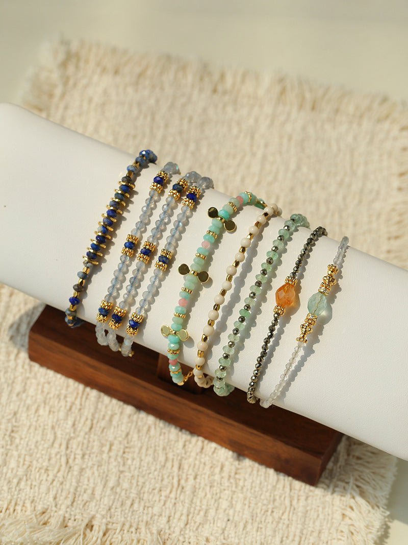 Triple - Strand Lapis & Labradorite Bracelet - floysun