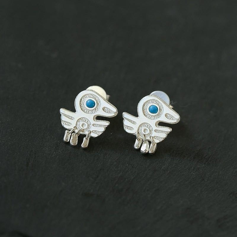Turquoise Bird Stud Earrings - floysun