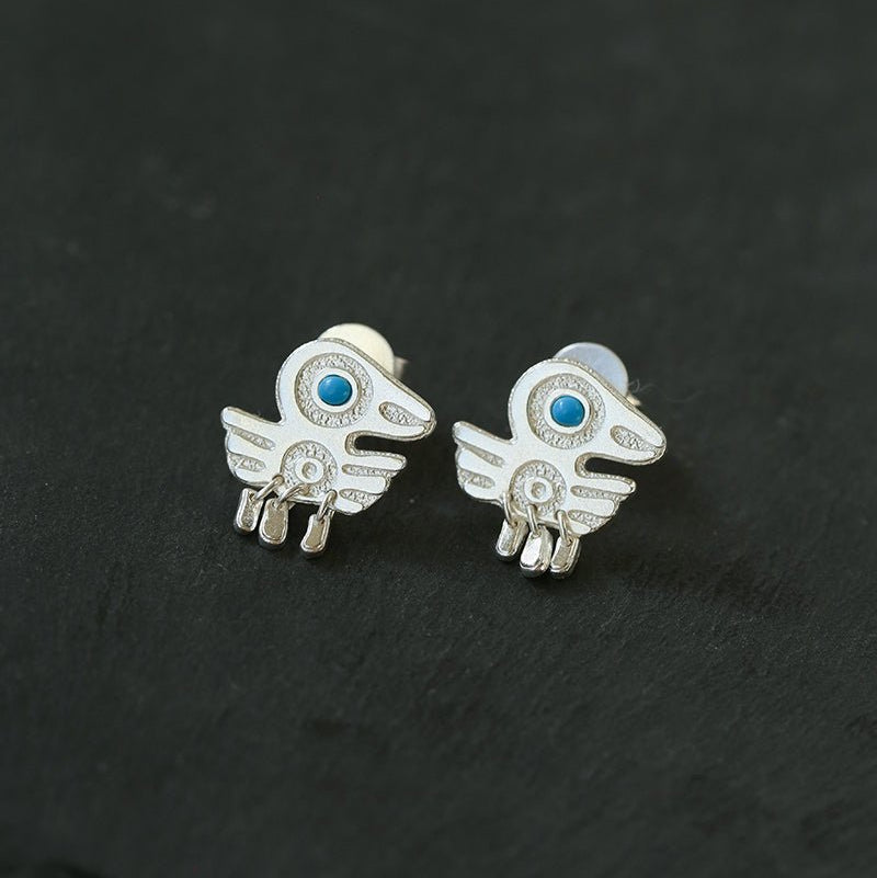 Turquoise Bird Stud Earrings - floysun