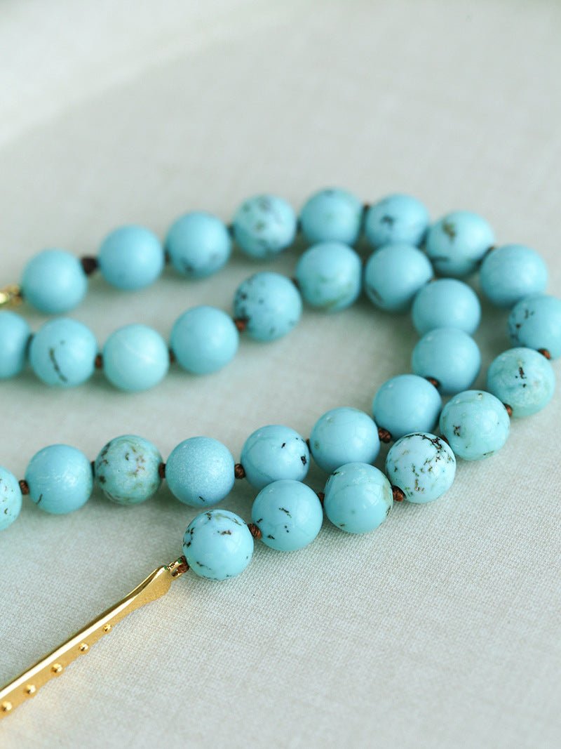 Turquoise Fish Necklace | Bohemian Pearl Pendant Necklace - floysun