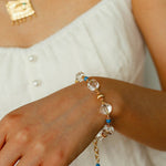 Turquoise Glass Lantern Bead Bracelet - floysun