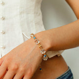 Turquoise Glass Lantern Bead Bracelet - floysun