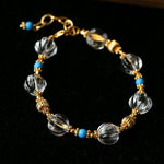 Turquoise Glass Lantern Bead Bracelet - floysun