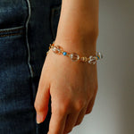 Turquoise Glass Lantern Bead Bracelet - floysun