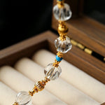 Turquoise Glass Lantern Bead Necklace - floysun