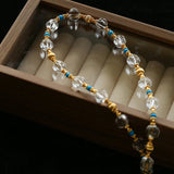 Turquoise Glass Lantern Bead Necklace - floysun