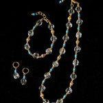 Turquoise Glass Lantern Bead Necklace - floysun