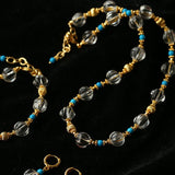 Turquoise Glass Lantern Bead Necklace - floysun