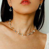 Turquoise Glass Lantern Drop Earrings - floysun