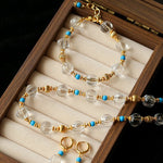 Turquoise Glass Lantern Drop Earrings - floysun