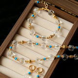 Turquoise Glass Lantern Drop Earrings - floysun