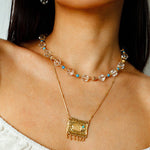 Turquoise Glass Lantern Drop Earrings - floysun