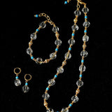 Turquoise Glass Lantern Drop Earrings - floysun