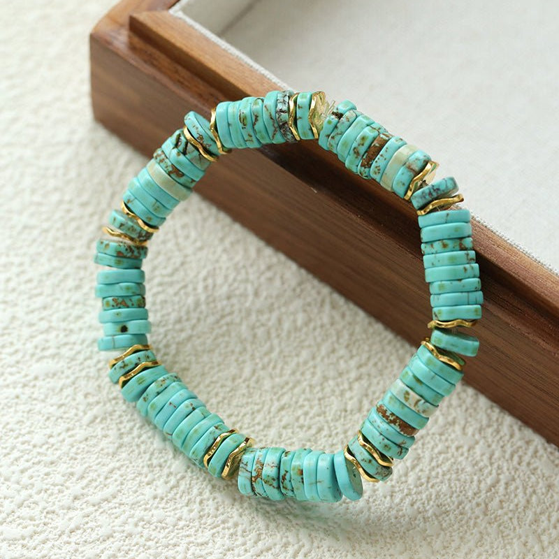 Turquoise Spaceship Beaded Bracelet - floysun