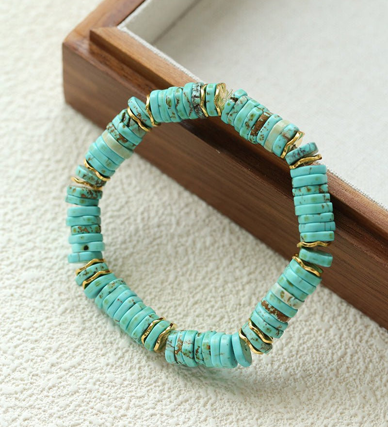 Turquoise Spaceship Beaded Bracelet - floysun