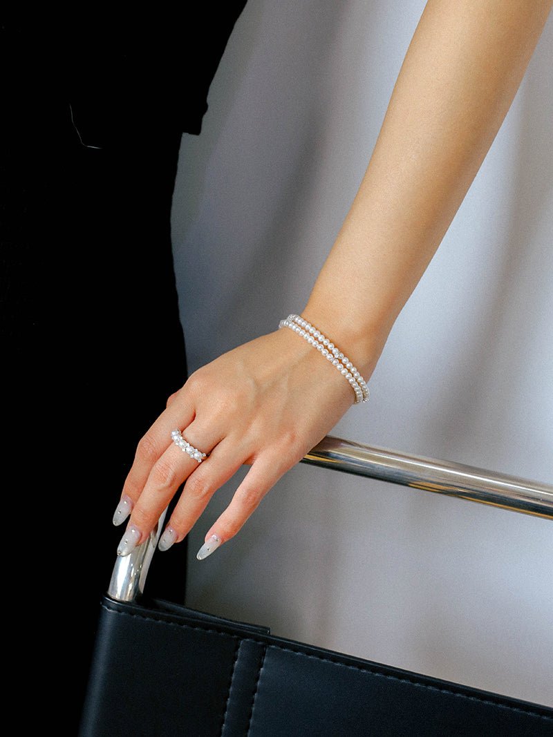 Twilight Whisper Double Pearl Bracelet - floysun