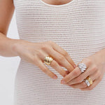 Twisted Braided Statement Ring - Narrow - floysun