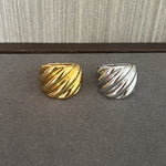 Twisted Braided Statement Ring - Wide - floysun