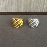 Twisted Braided Statement Ring - Wide - floysun