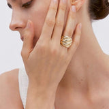 Twisted Braided Statement Ring - Wide - floysun