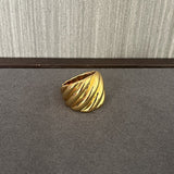 Twisted Braided Statement Ring - Wide - floysun