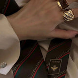 Twisted Braided Statement Ring - Wide - floysun