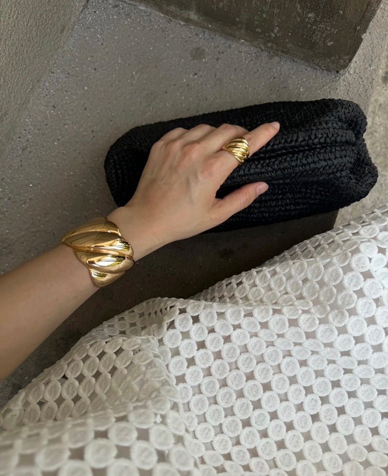 Twisted Braided Statement Ring - Wide - floysun