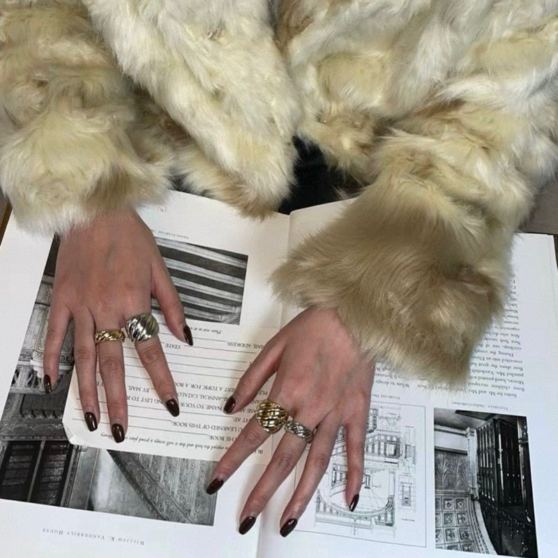 Twisted Braided Statement Ring - Wide - floysun