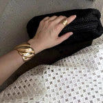 Twisted Braided Statement Ring - Wide - floysun