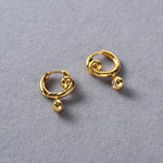 Twisted Metal Zircon Huggie Earrings - floysun