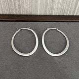 Twisted Oval 925 Silver Hoop Earrings - floysun