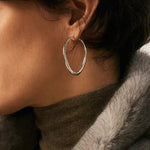 Twisted Oval 925 Silver Hoop Earrings - floysun